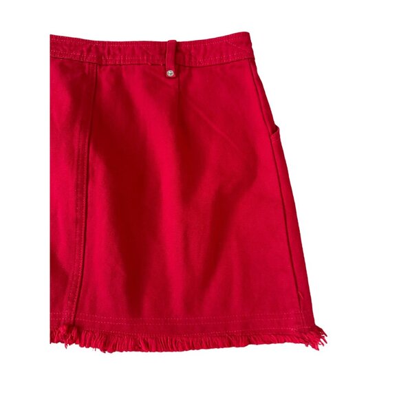 THE IMPECCABLE PIG Red Denim Skirt Size Large - Picture 4 of 6
